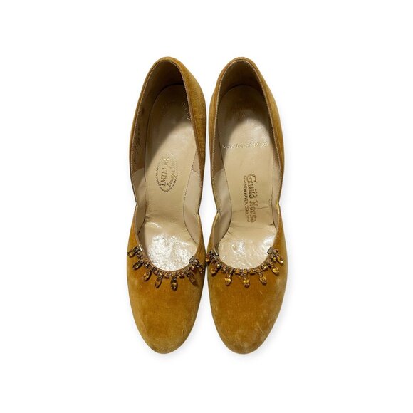 Vintage I. Miller Custom Velvet Heels | Guild House New Haven | Electra II Last - Picture 3 of 14